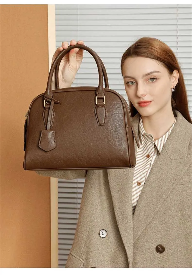 Echtes Leder Tote Handtasche Für Damen Designer Schultertasche_voghion.com
