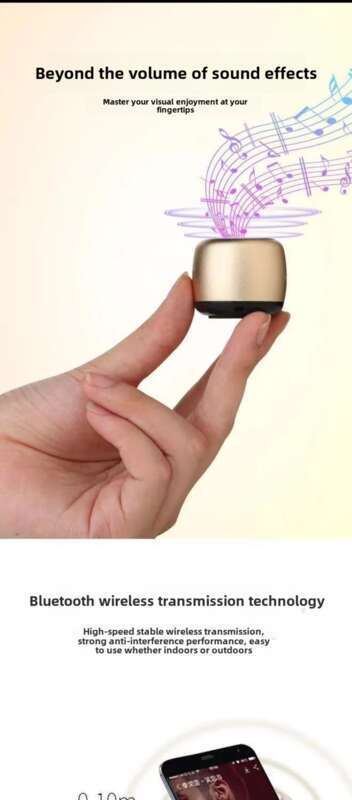 M1 Kabelloser Mini-Bluetooth-Lautsprecher, Metallstahlkanone, tragbares kleines Audiosystem für den Außenbereich_voghion.com