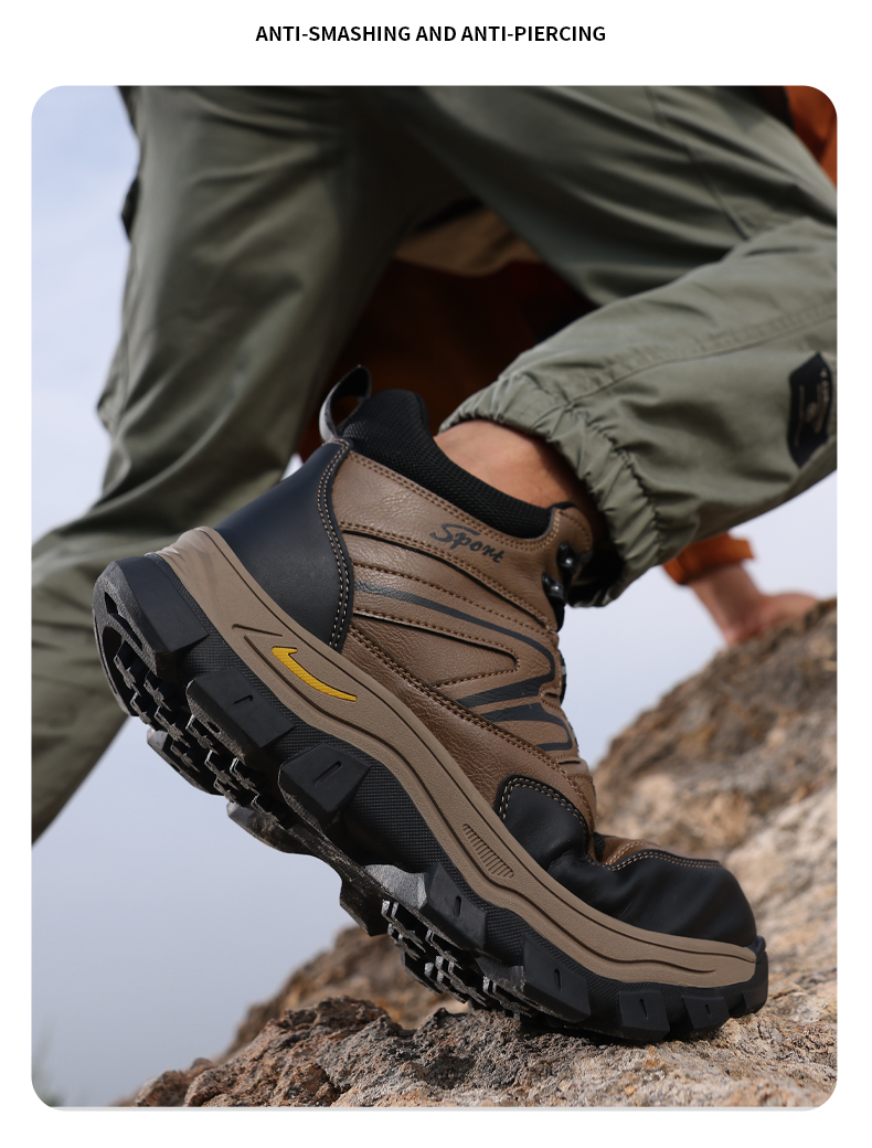 Scarpe antinfortunistiche GUYISA Scarpe da lavoro impermeabili Stivali con punta in acciaio Taglio alto 5059 38-45_voghion.com