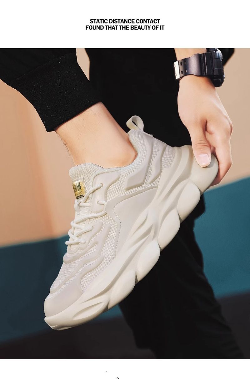 Pantofi sport negri casual noi pentru bărbați, alergare, înălțime mare, Daddy_voghion.com