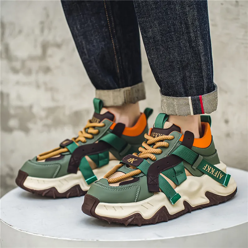 2024 new free shipping designer suitable for men's thick soled mesh breathable casual sports shoes outdoor sneakers_voghion.com
