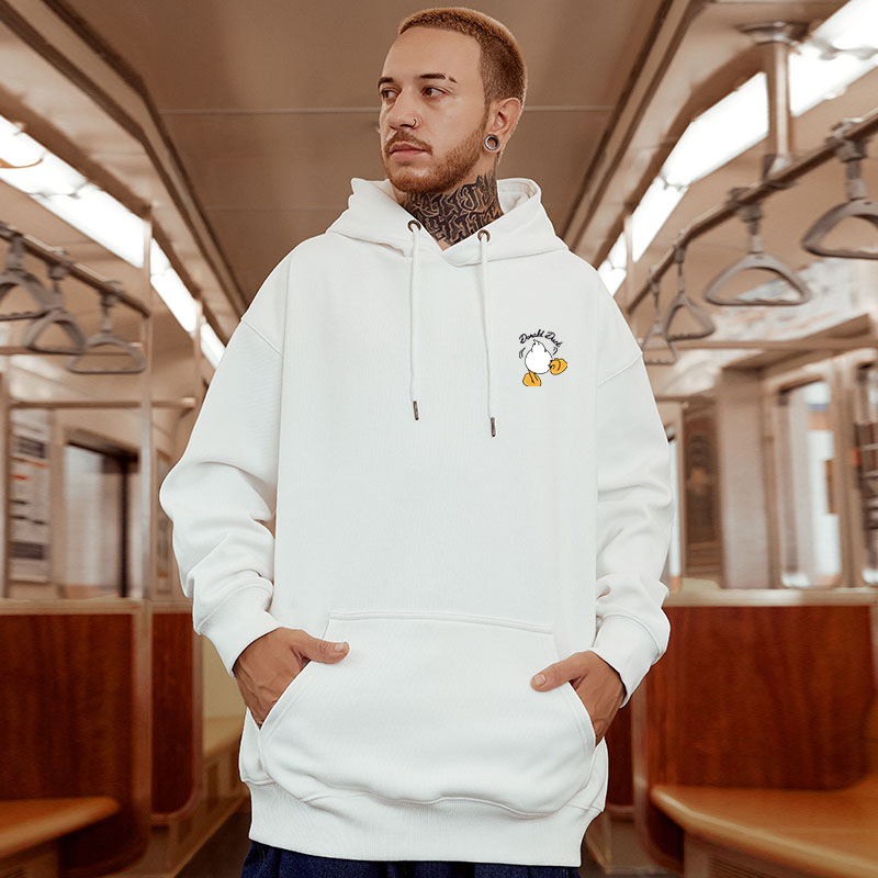 Herren Sweatshirt für Herbst Winter, Lockeres Oversized Top, Plüschiger und dicker Kapuzenpullover Trend, 2024 Neuer Mantel_voghion.com