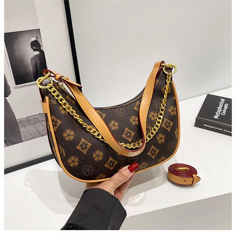 Designer Women's Armpit Bag High-end Texture Printed Shoulder Bag_voghion.com