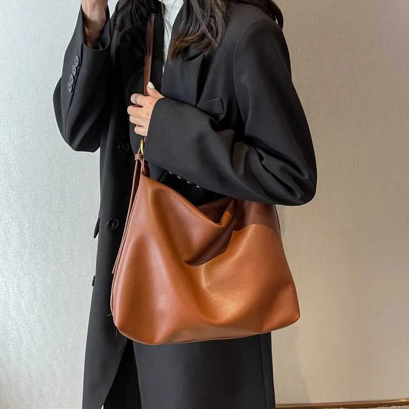 Lässige Schulter Mode Shopping Einfarbig Retro Große Designer Reißverschluss Damen Taschen Y241216_voghion.com