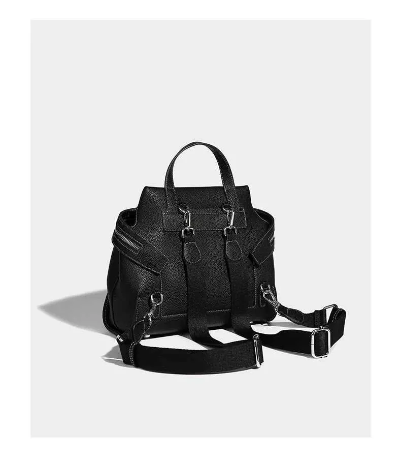 Frauen Mode Leder Rucksäcke Solide Lychee Print Schulranzen Pu Schulter Pack Große Kapazität Weibliche Pendler Griff_voghion.com