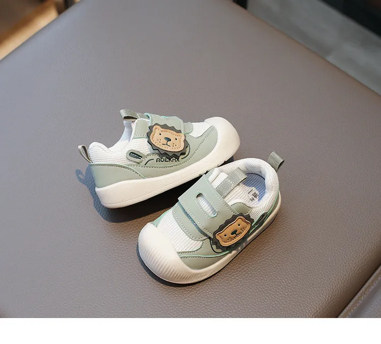 Çocuklar Yumuşak Tabanlı İlk Yürüteçler Bebek İlkbahar Sonbahar File Üst Cutefeet Çocuk Günlük Spor Ayakkabıları Yürümeye Başlayan Çocuk Kaymaz_voghion.com