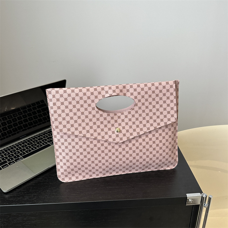 Envelope bag, women's bag, plaid key bag, large capacity envelope bag, casual business Han Chao handbag_voghion.com