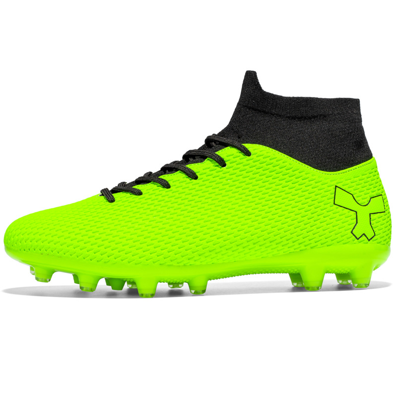 Scarpe da calcio alte in erba sintetica TF AG, in pelle, per uomo, donna, bambino, ragazzo e studente._voghion.com