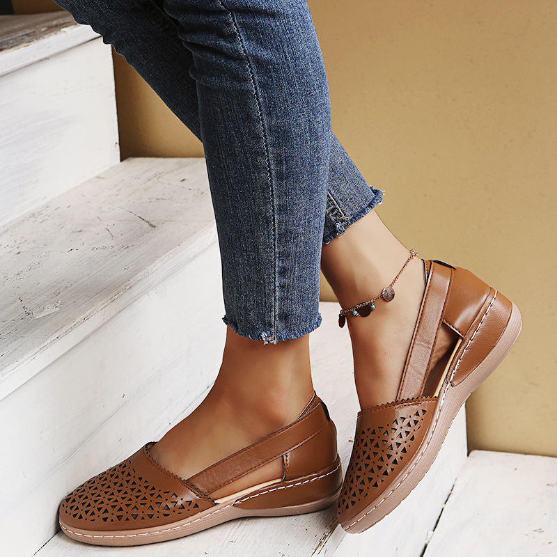 Modische, lässige, perforierte Schuhe für Damen_voghion.com