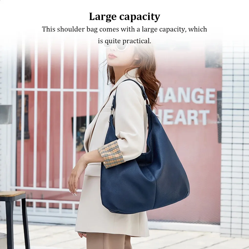 Shoulder Bag Woman Handbags Man Purse Large Capacity Retro Style Black 240829_voghion.com
