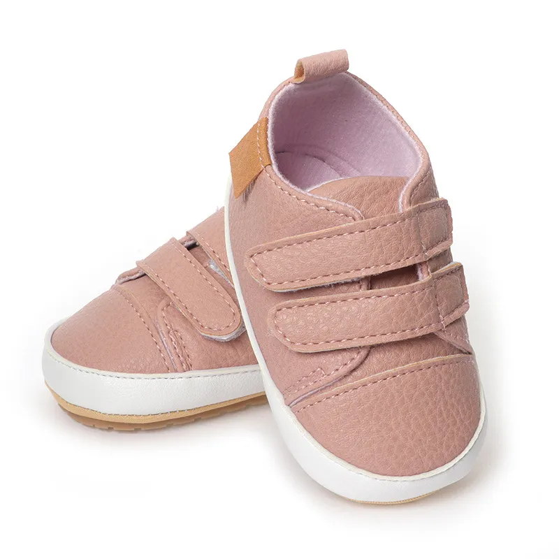 Cutefeet Baby Jungen Mädchen rutschfeste Gummisohle High Top PU Leder Sneakers Säuglings Lauflernschuhe Kleinkind Krippe Schuhe_voghion.com