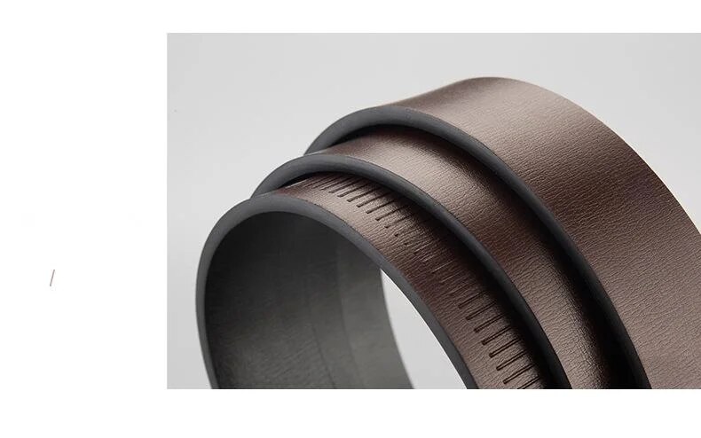 Genuine Leather Men's Automatic Buckle Belt Business Style_voghion.com