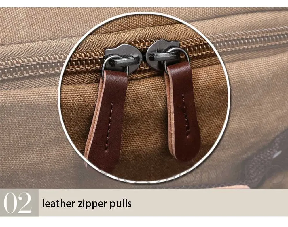 Vintage Canvas Backpack For Men Travel Laptop Rucksack Large_voghion.com