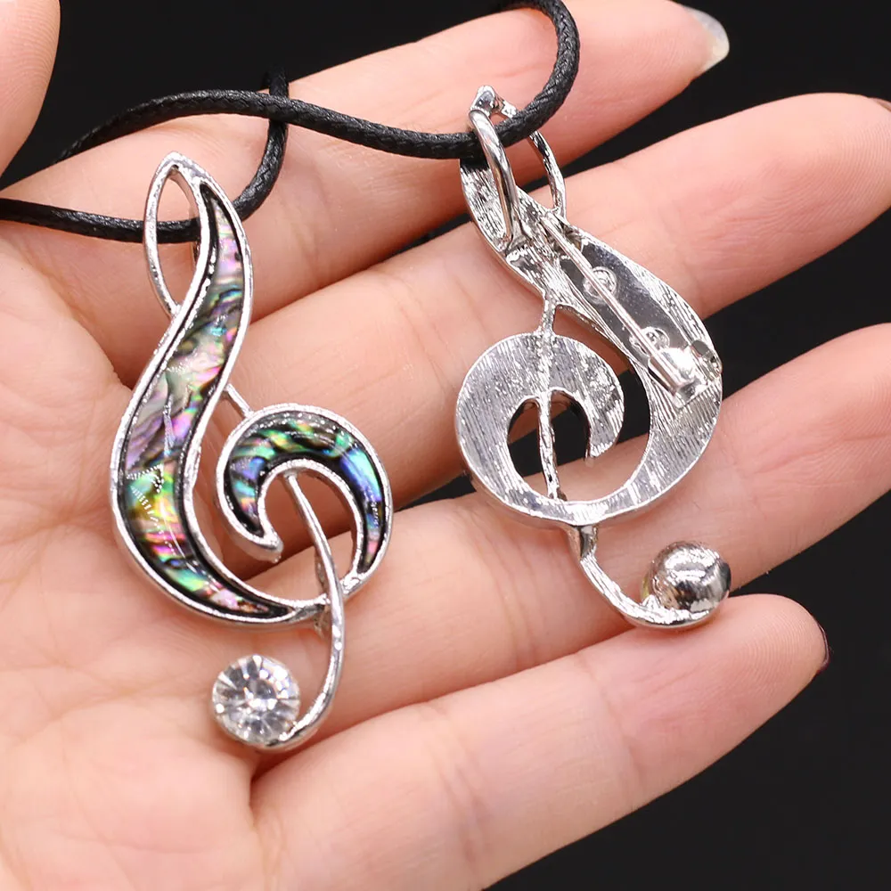 Musical Note Shell Necklace Natural Shell Pendant For Women_voghion.com