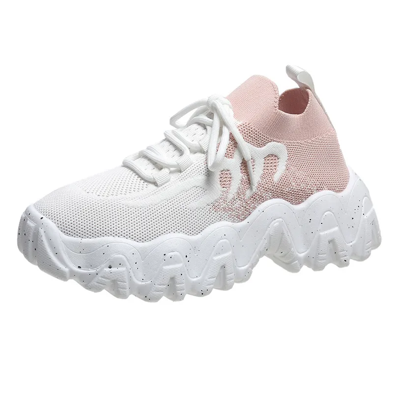 Scarpe sportive casual da donna Primavera estate 2022 Sneakers con plateau traspiranti in rete Designer Running Tennis Donna_voghion.com
