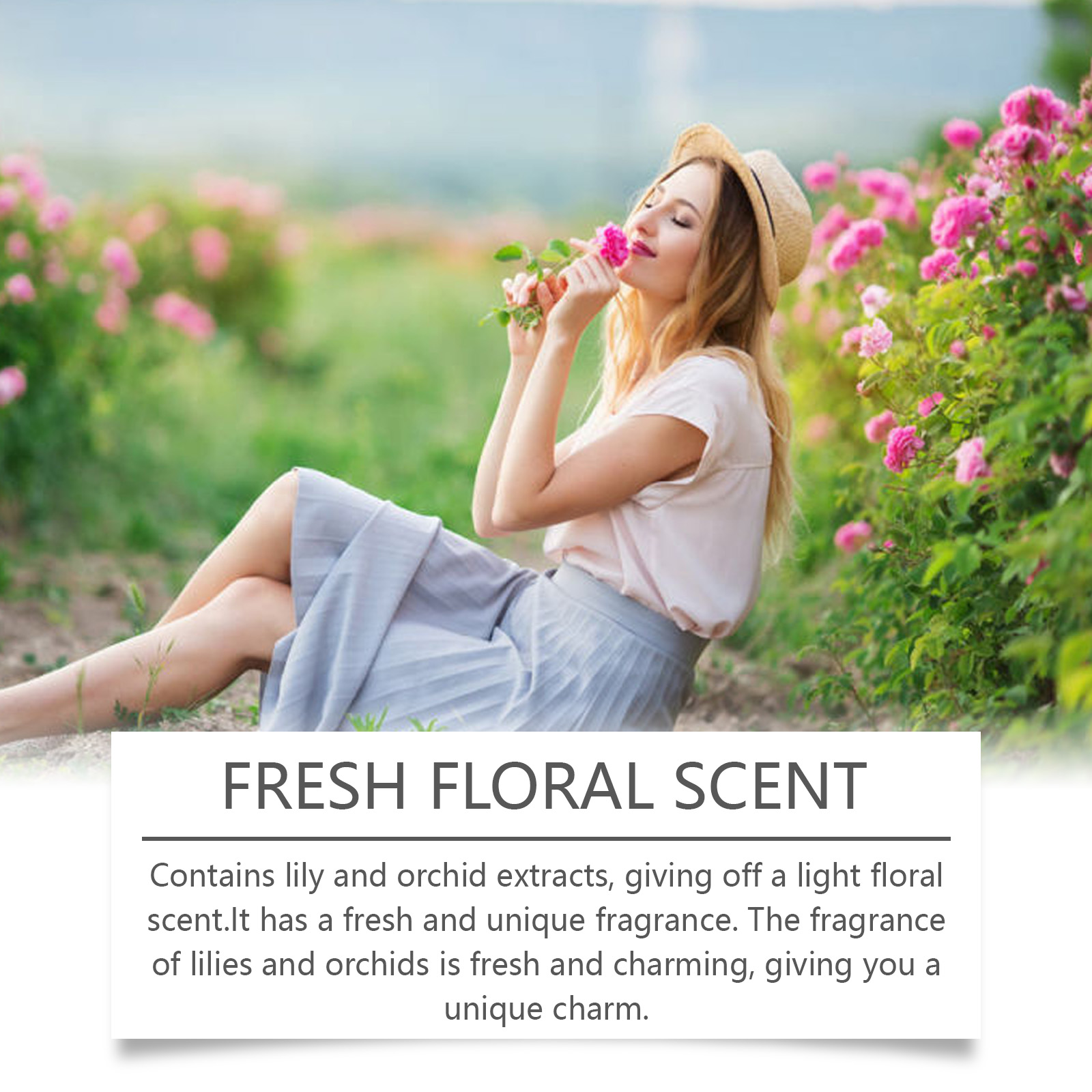Roxelis Rolling Eau De Toilette Flower Scent Long Lasting Fresh_voghion.com