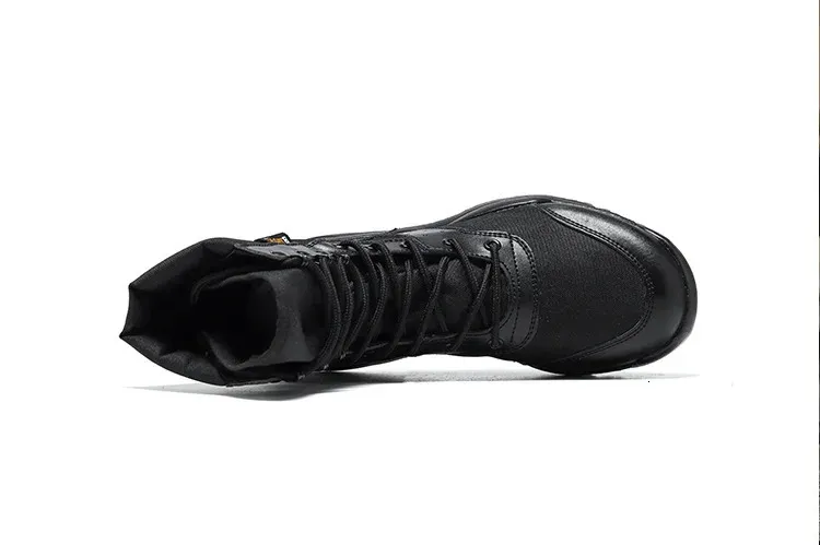 Waterproof Men's Work Ankle Boots Lace Up Motorcycle Boots_voghion.com