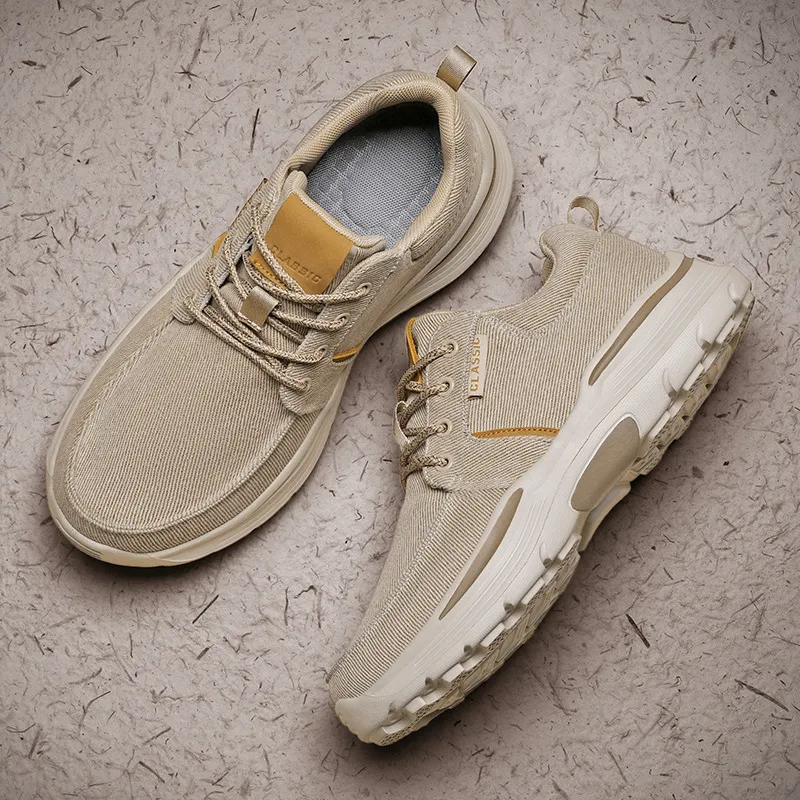Loafers 2022 Spring New Comfortable Senakers for Men Business Casual Canvas Shoes Lightweight Plus Size_voghion.com
