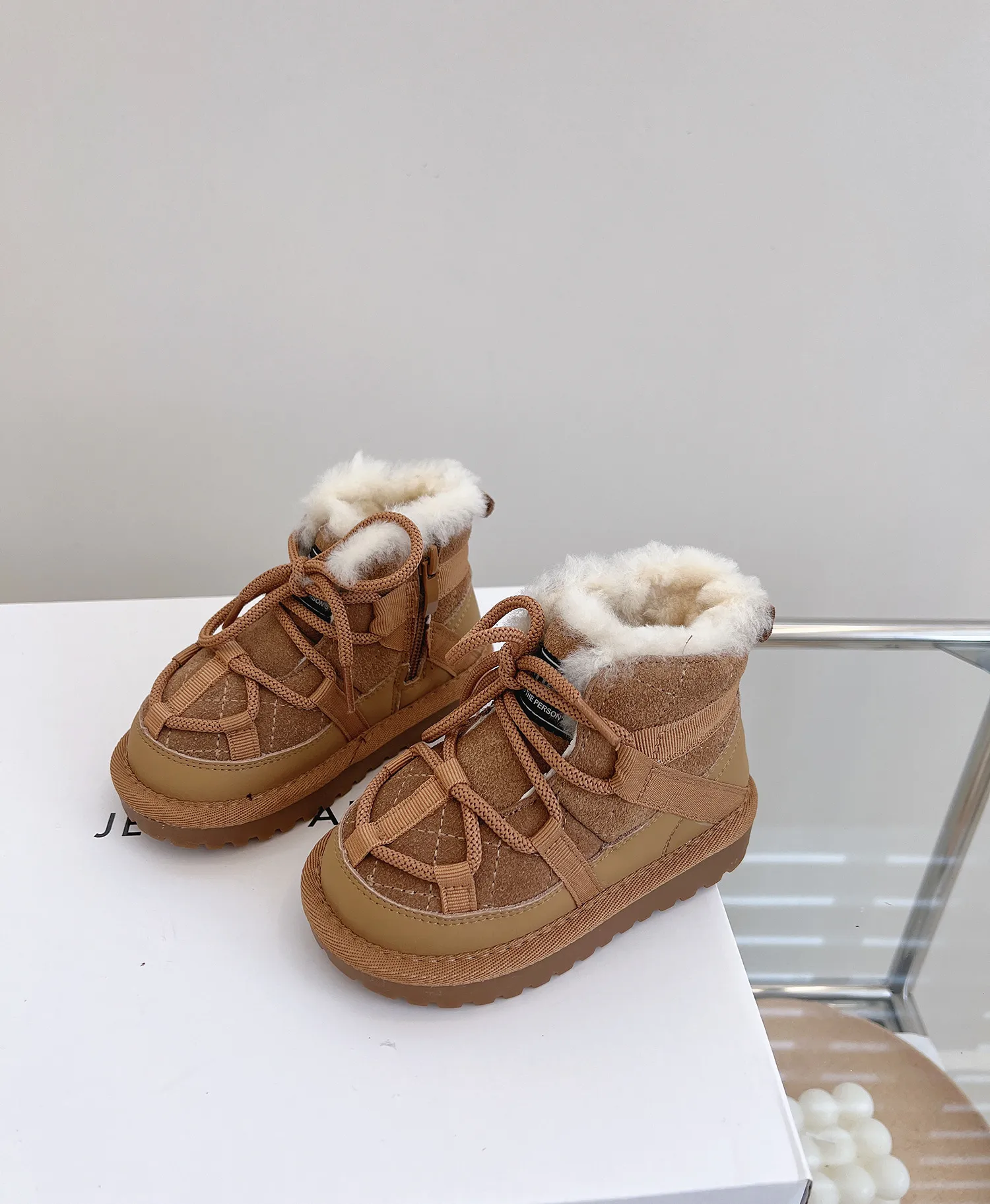 Winter Kids Children Snow Warm Plush Toddler Boys Shoes Non-slip Fashion Kidsnest Baby Girls Boots 1-6 Years Size US_desvips.com