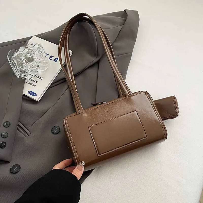 Designer Tasche LEFTSIDE 2-teilig/Set klein PU Leder quadratisch 2024 Winter Y2K neue modische Damen Tasche mit Geldbörse Handtasche_voghion.com