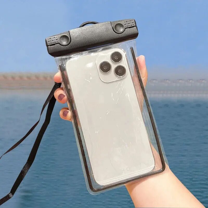 Universal Waterproof Phone Pouch Case With Lanyard For Swimming_voghion.com