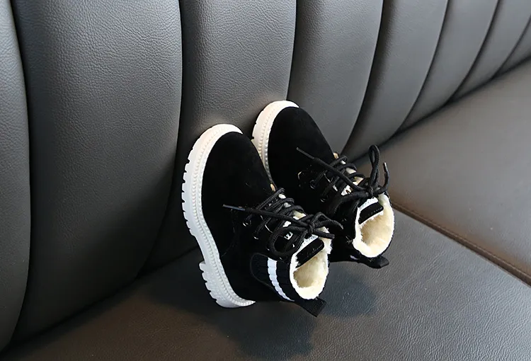 Plüsch Kinder Winter Schnee Baumwolle Stoff Kinder Schuhe Cutefeet Baby Kleinkind Jungen Mädchen Warme Stiefel Größen 21-30_voghion.com