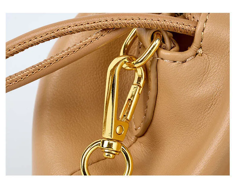 High quality genuine leather chain shoulder designer shaped handbag folding women's brand crossbody large capacity cloud_voghion.com