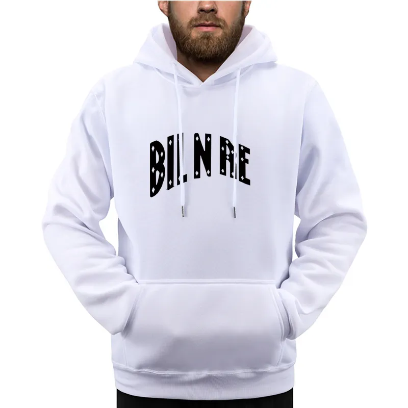 nuovi felpe con cappuccio firmate Balenc da uomo, felpe a maniche lunghe a coste con stampa a lettere, 5 colori, pullover con cappuccio per autunno inverno_voghion.com