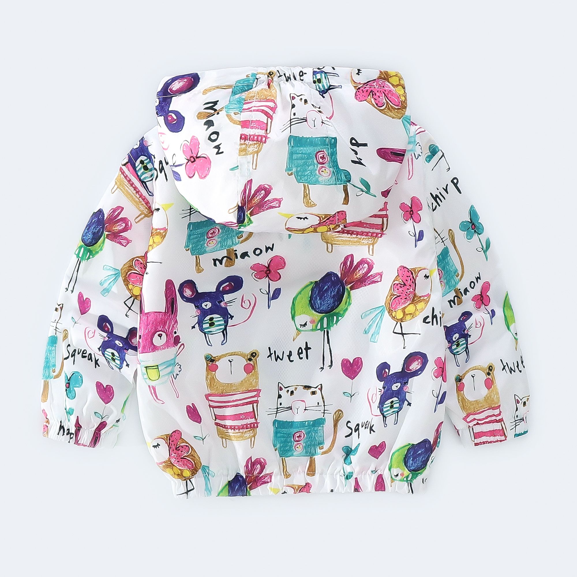 Children's Sports Jacket Cartoon Printed Hooded Jacket For Baby Boy Girl Children's Coat_voghion.com