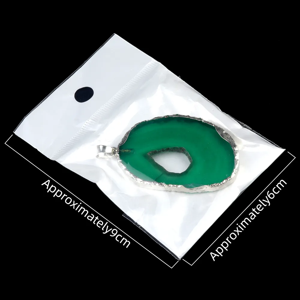 Collana con ciondolo in pietra semipreziosa naturale di forma irregolare, agata verde viola, creazione di gioielli fai da te, orecchini_voghion.com