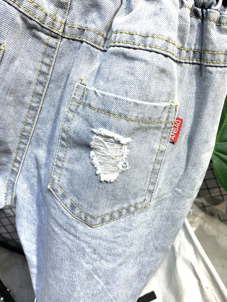 Pantaloni scurți din denim pentru copii Mother&Kids Pantaloni scurți din denim pentru copii cu curea_voghion.com
