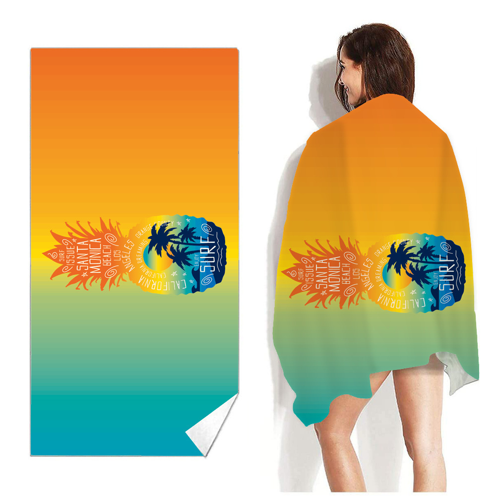 Serviette de plage imprimée style bohème pour bain et plage_voghion.com