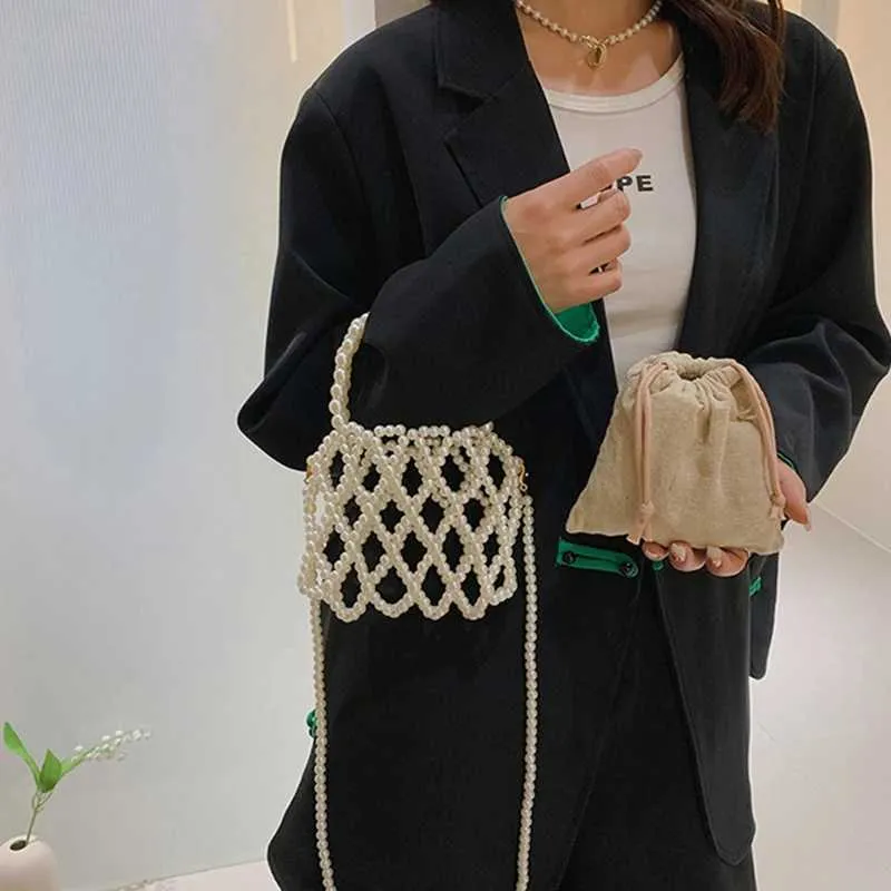 Borsa a mano retrò con perline e borsa a tracolla per donna_voghion.com