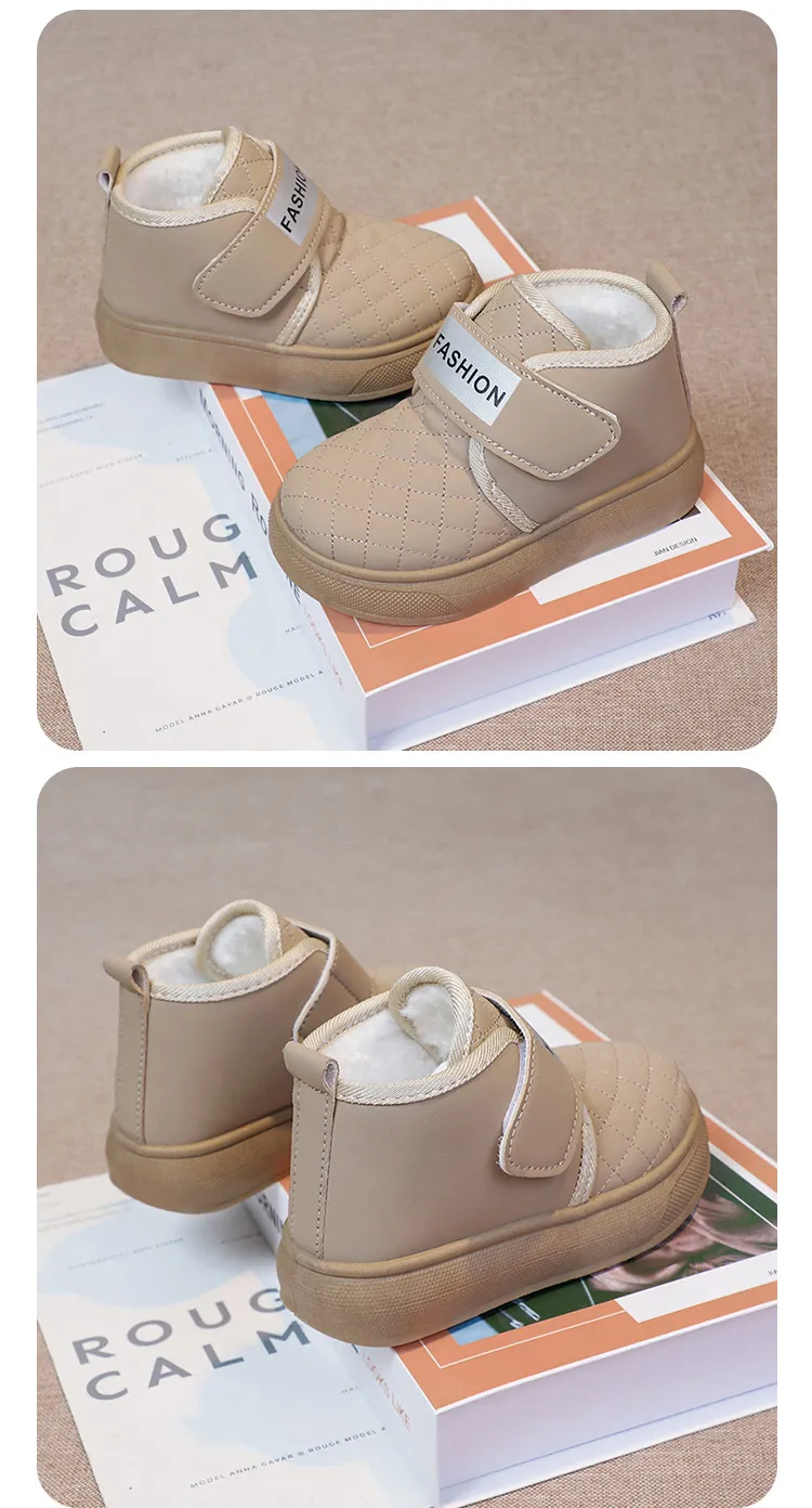 Winter Kids Snow Boots Plush Warm Baby Girl Cutefeet Toddler Boot Children Infant Boys Cotton Shoes Sizes 22 - 33_desvips.com