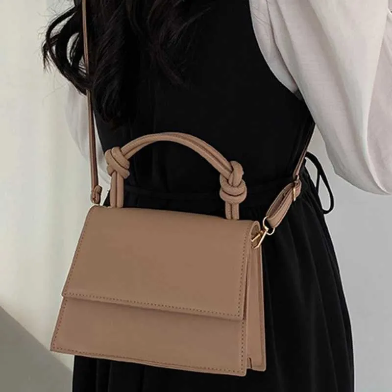 Solide Pu Leder Schulter Tasche Mode Designer Handtaschen Top Griff für Frauen Casual Umhängetaschen Ba241108_voghion.com