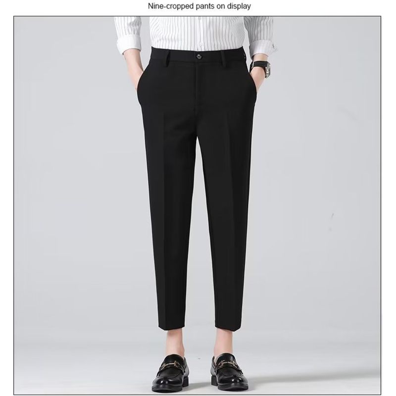 Stagione invernale e stagione delle erbe in Corea del Sud: Trendy Slim Fit, kleine Füße, lässig lang für Männer mit geradem Rohrabfall_voghion.com