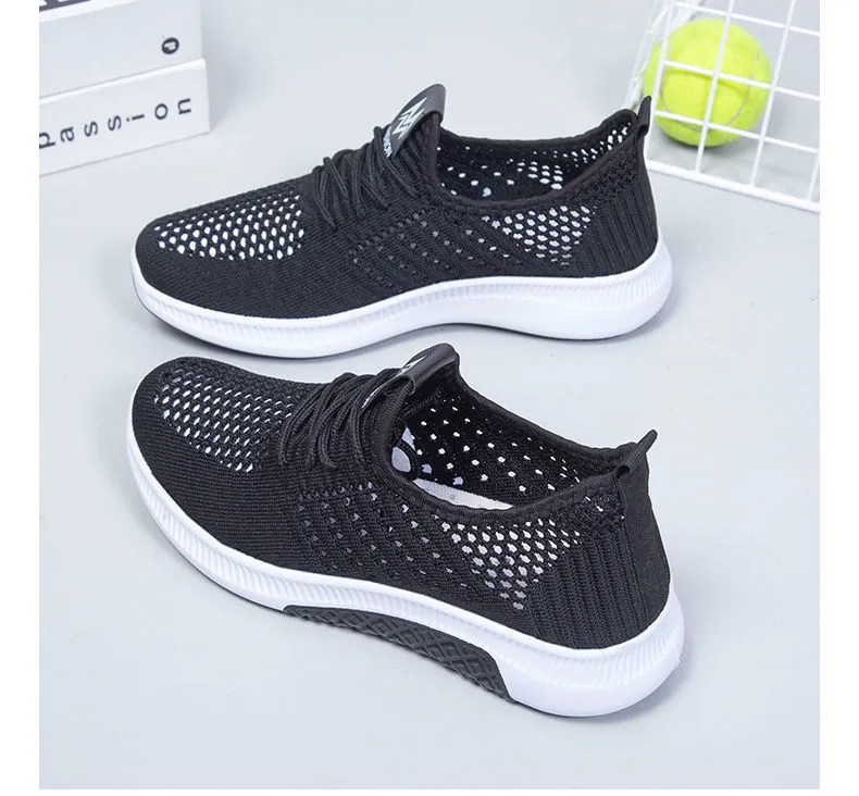 Flat Casual Fashion Breathable Mesh Vulcanized Shoes Women Sneakers Summer Ladies Boat Shoe atos Para Mujer_voghion.com