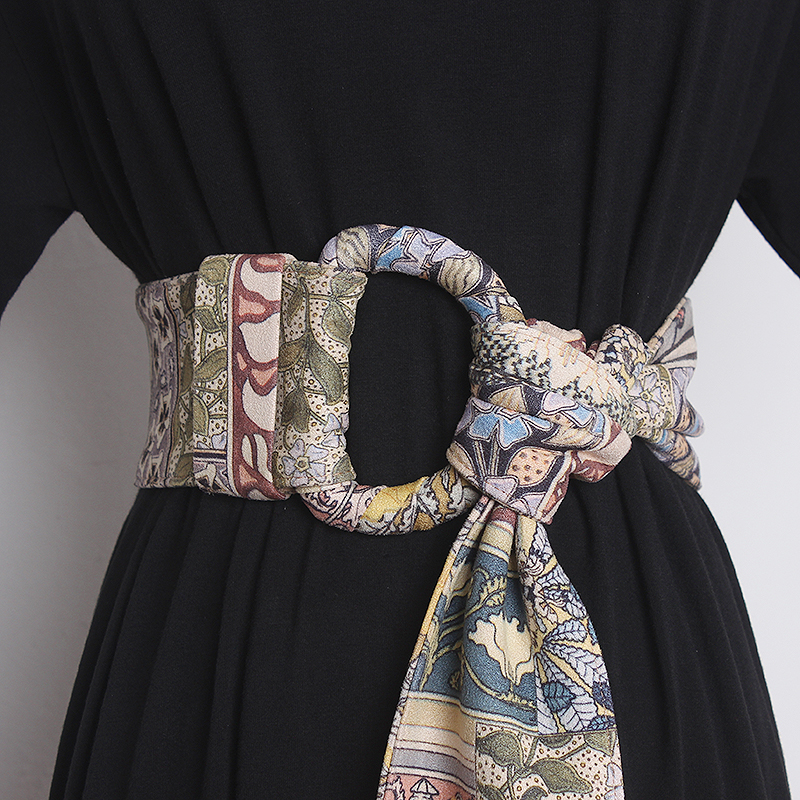 2022 New Colorful Velvet Retro Versatile Belt Women’s Wide Girdle Decorative Dress Shirt Skirt_voghion.com