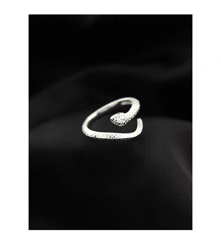 Little Spirit Snake Ring female niche design with a high-end personalized ring. The 2023 new silver plated tail ring is_voghion.com