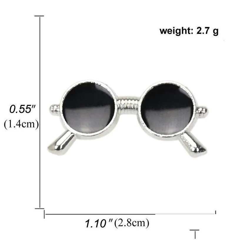 Sonnenbrille Anstecknadel Brosche Cartoon Versilbert Abzeichen_voghion.com