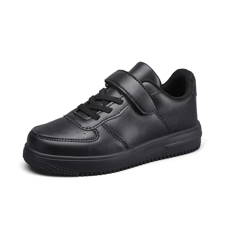 Black boys 6 to 12 years old 2024 new school leather childrens casual sports shoes 240627_desvips.com
