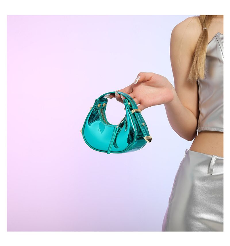 Bonbonfarbene Halbmondtasche mit ausländischer Textur, Damendesign-Tasche 2024, neue personalisierte_voghion.com