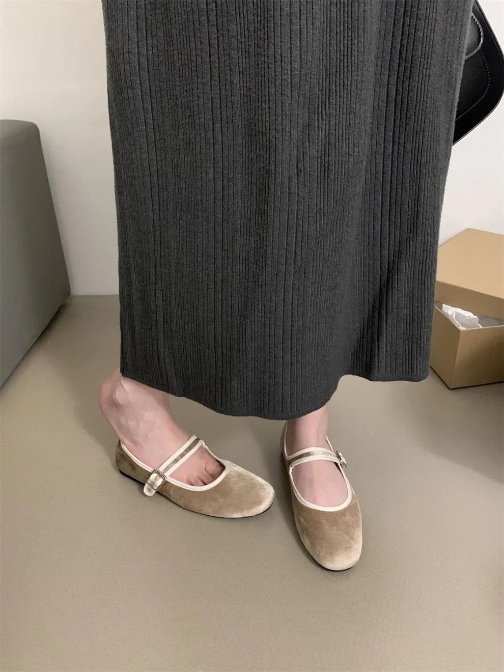 Mary jane instappers voor dames comfortabele platte schoenen_voghion.com