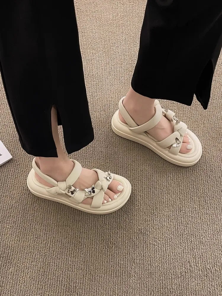 Roman Style Butterfly Sandals Comfortable Beach Shoes For Summer_voghion.com