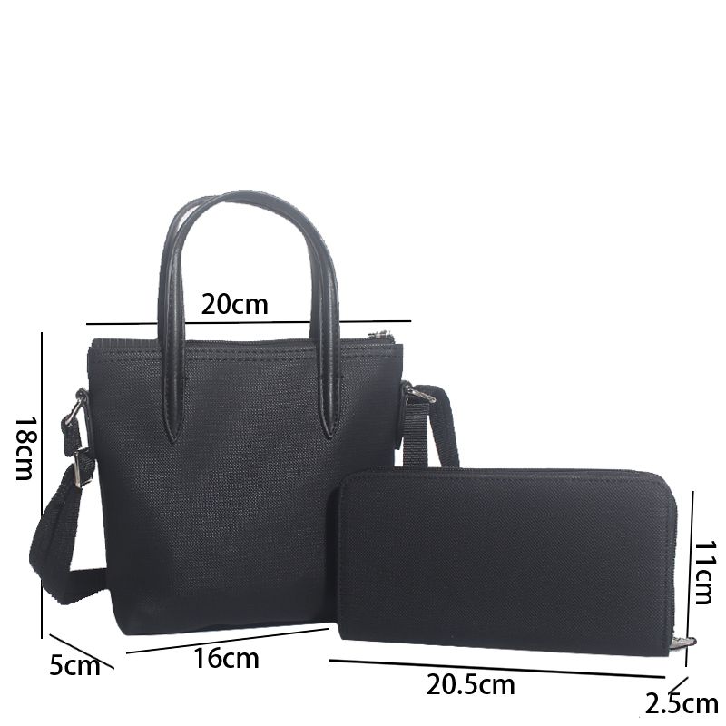 2-teiliges Set Umhängetasche Krokodiltasche Handtasche Tragetasche Geldbörsen Damen Schultertaschen Lässige_voghion.com