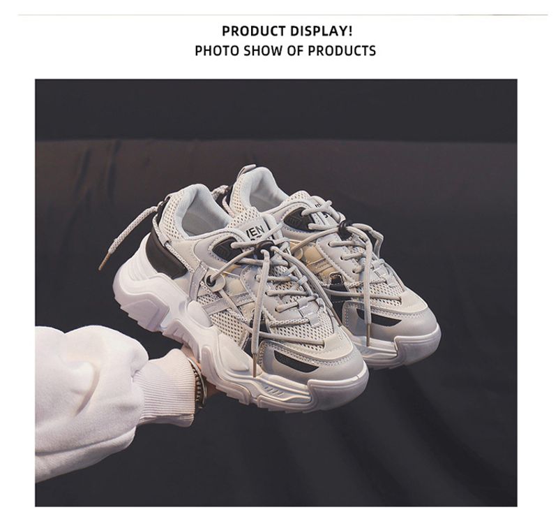 Netizen Dad Weiblech 2024 Fréijoer Nei Koreanesch Editioun Casual Sports Student Lafen Déck Sole Héicht Schong_voghion.com