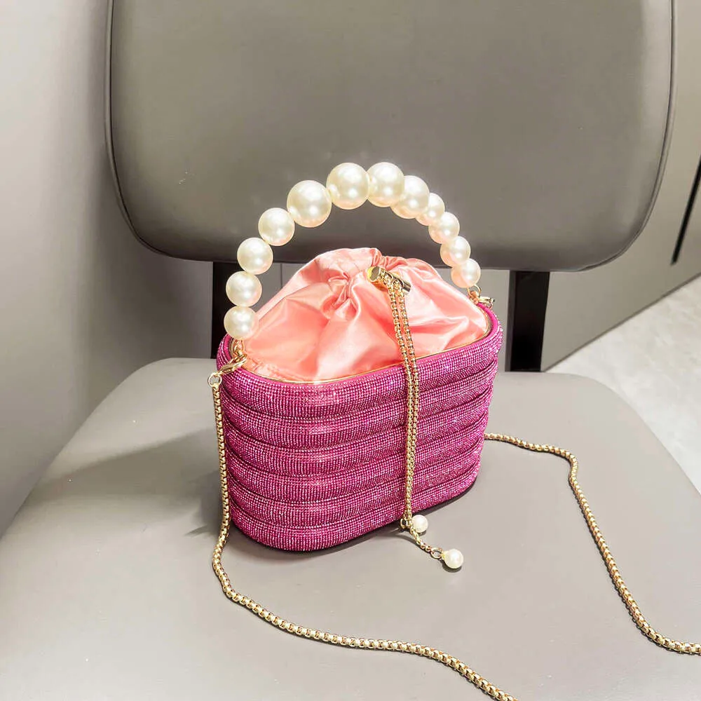 Portafoglio da banchetto da donna alla moda, borsa a tracolla con cristalli lucidi, borsa a tracolla singola, borsa minimalista_voghion.com