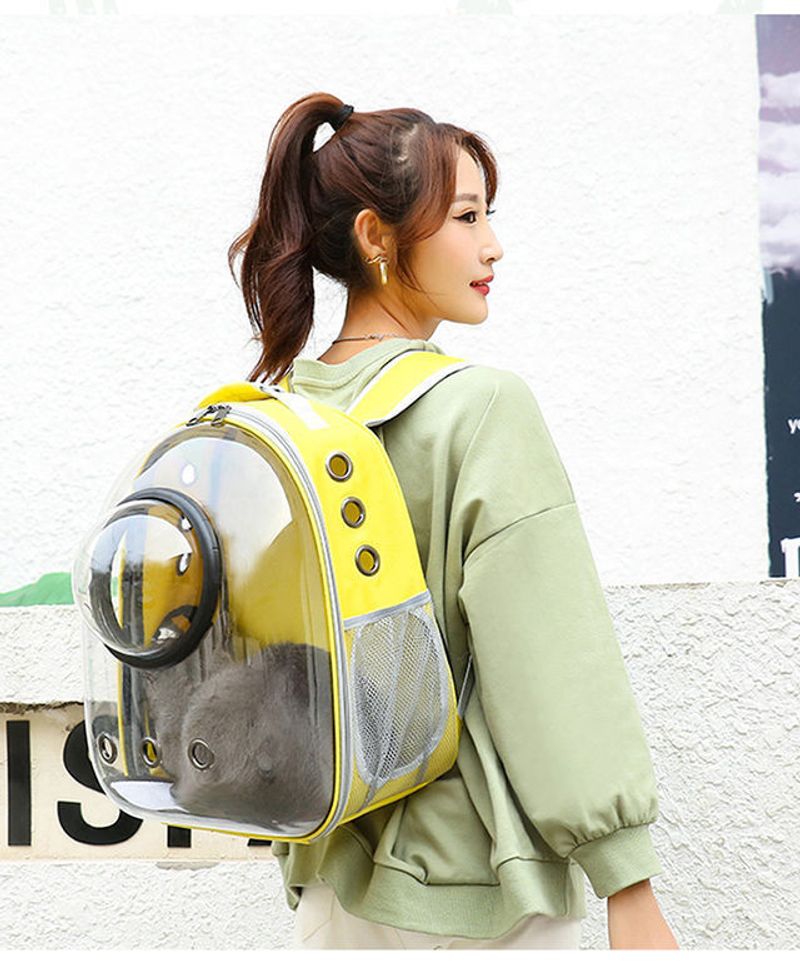 Katzentasche, Outdoor-Tasche, tragbarer Haustier-Rucksack, tragbare transparente Weltrauabinen-Haustiertasche für den_voghion.com