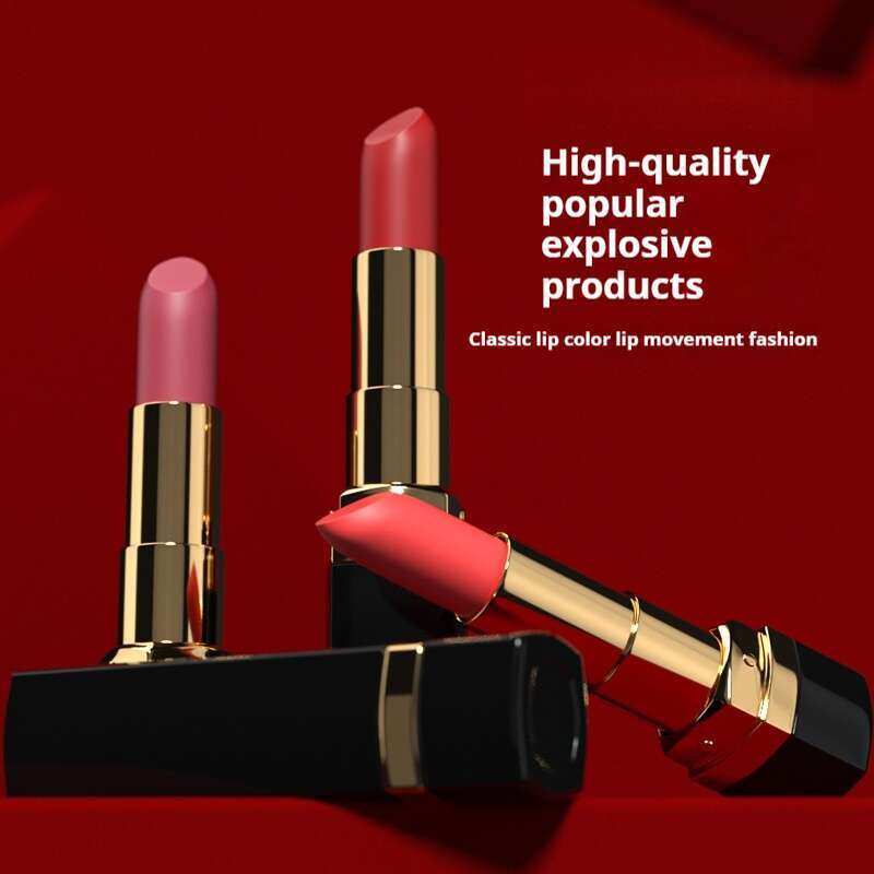 Rossetto opaco Non appiccicoso, nessuna perdita di colore, sofisticato, idratante, lucido, trucco a lunga tenuta_voghion.com