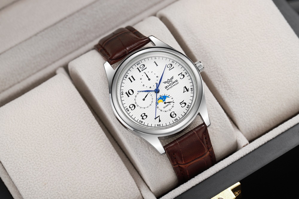 Dreiäugiges Paarpaar, personalisiertes Temperament, blaue Nadel mit einfacher Business-Herrenuhr, OL-Damenuhr_voghion.com